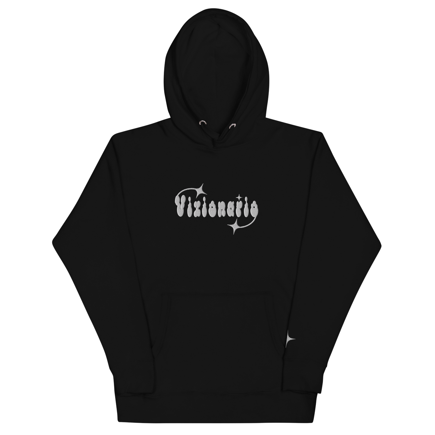 Embroidered Black/ White Shooting Star 2 Premium Hoodie