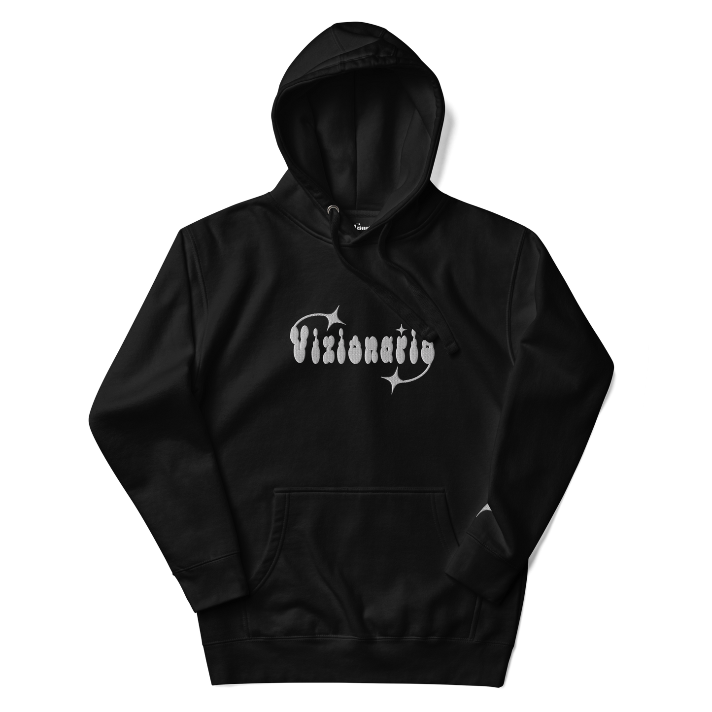 Embroidered Black/ White Shooting Star 2 Premium Hoodie