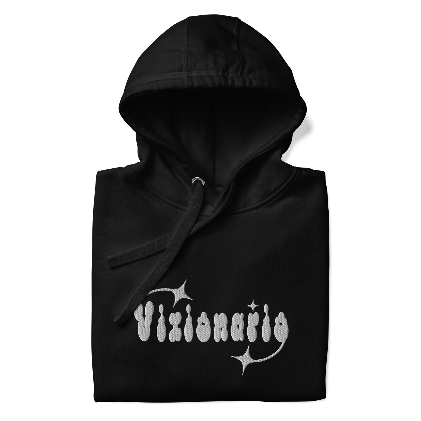 Embroidered Black/ White Shooting Star 2 Premium Hoodie