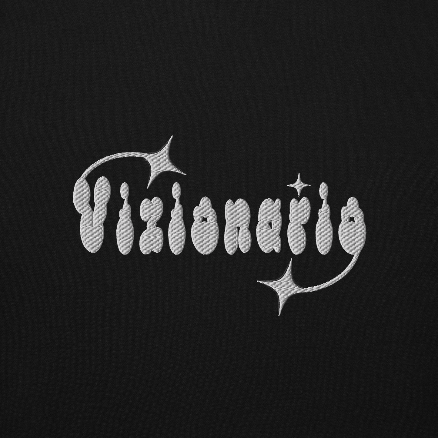 Embroidered Black/ White Shooting Star 2 Premium Hoodie