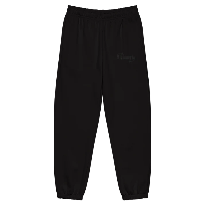 Embroidered Black Shooting Star v2 Heavyweight sweatpants