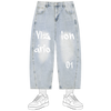 Writing Vintage Wash Sunfade Barrel Leg Jeans