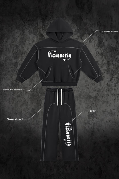 Shoot for the Starz Oversized Contrast-Stitched Tracksuit