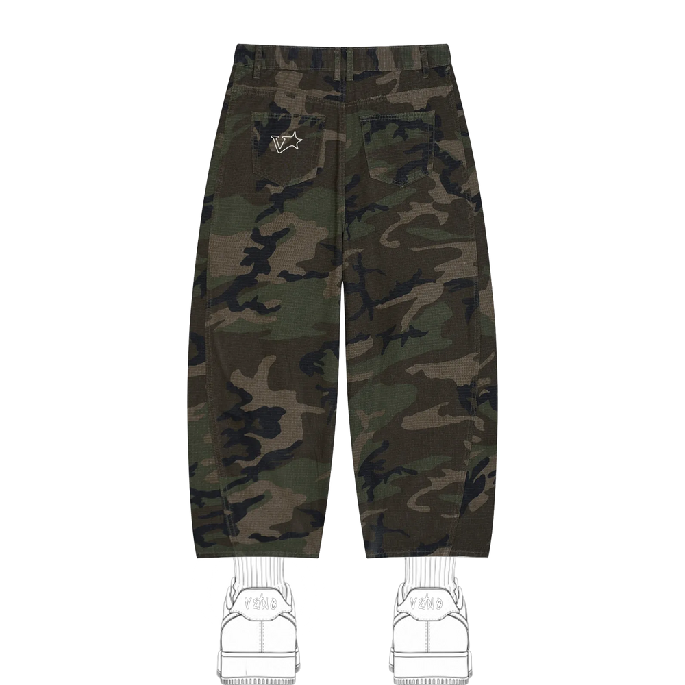 VSTARR Camo Barrel Leg Cargo Pants