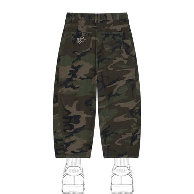VSTARR Camo Barrel Leg Cargo Pants