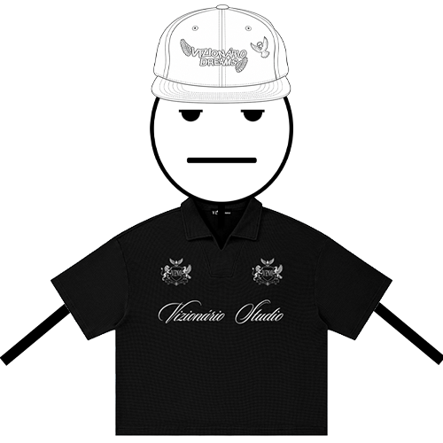 Vizionnáire Waffle Boxy Polo Shirt