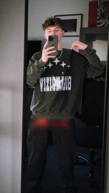 Western Starr Graphic Snow Wash Oversized Sweatshirt