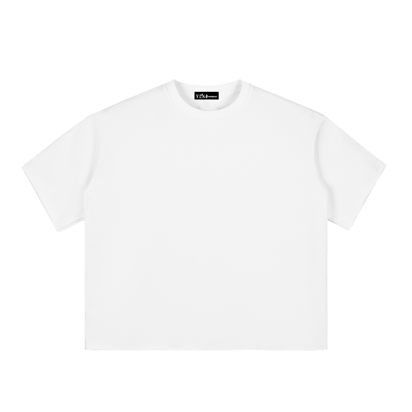 Eye Back Print Boxy Raw-Edge Tee