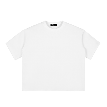 Eye Back Print Boxy Raw-Edge Tee