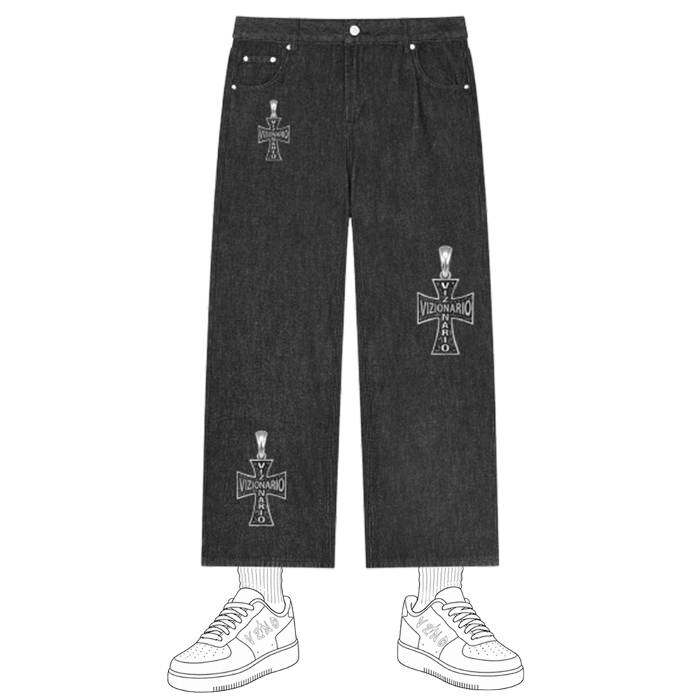 Crossmark Vintage Wash Straight Leg Jeans