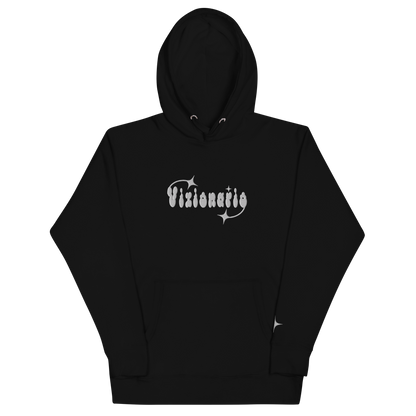 Embroidered Black/ White Shooting Star 2 Premium Hoodie