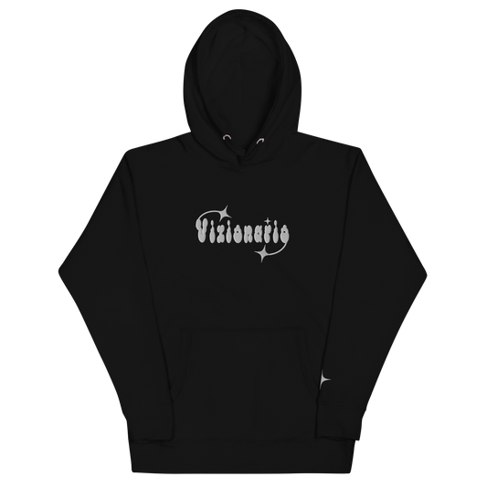 Embroidered Black/ White Shooting Star 2 Premium Hoodie