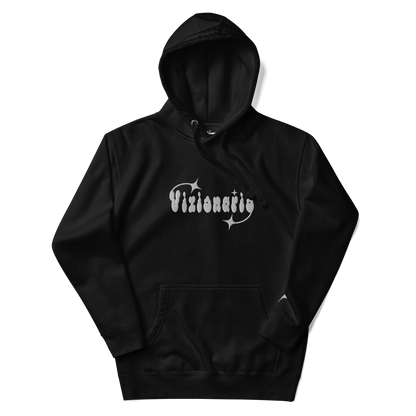 Embroidered Black/ White Shooting Star 2 Premium Hoodie