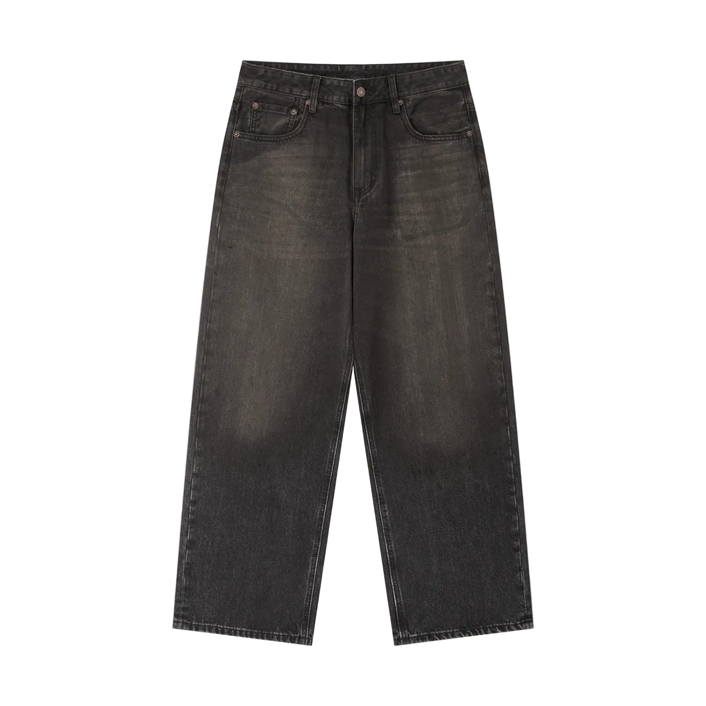 Cupid Graffiti Back Print Vintage Wash Denim Jeans