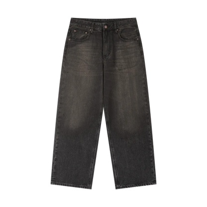 Cupid Graffiti Back Print Vintage Wash Denim Jeans