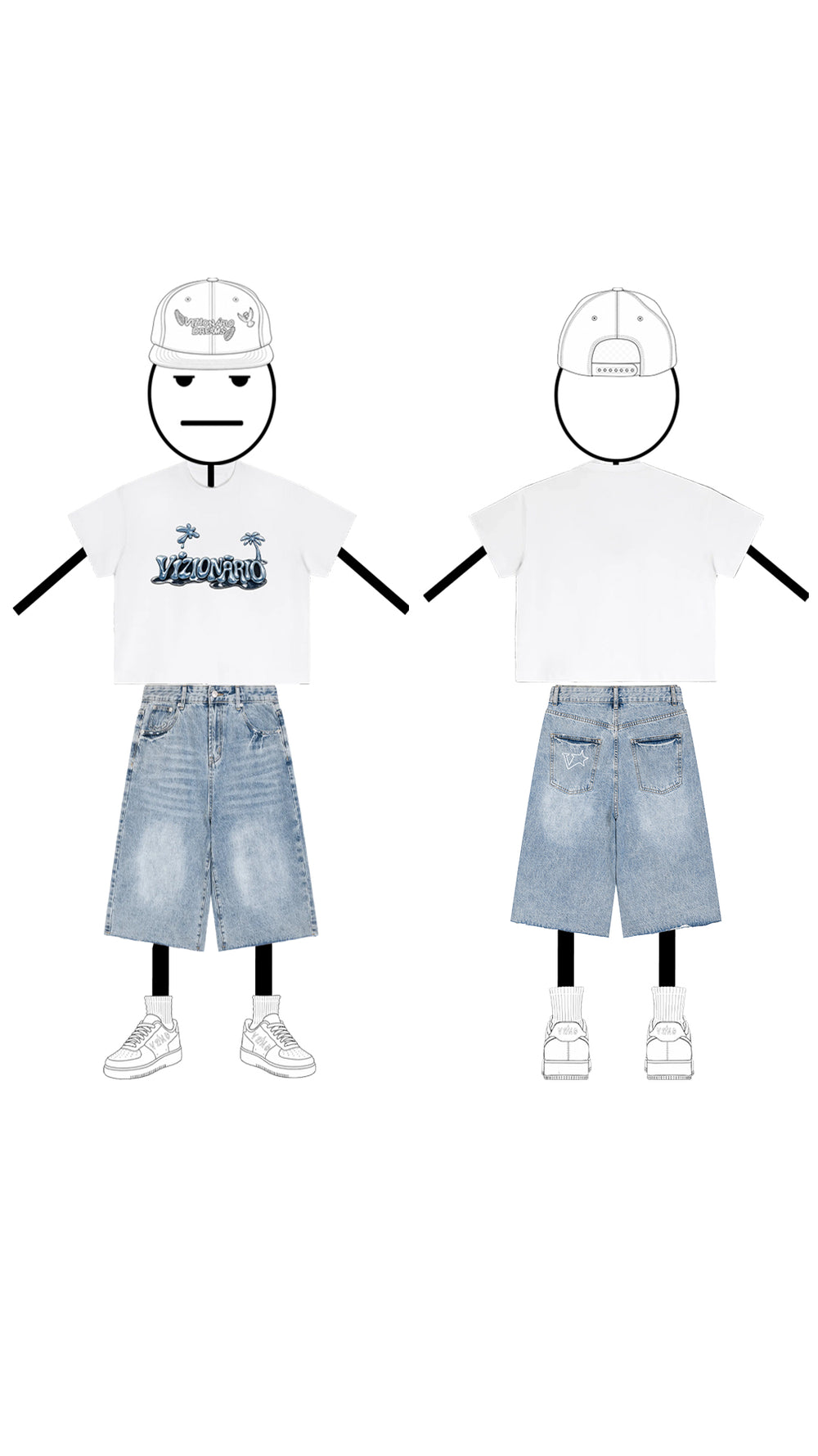 Slime Vizionário Cotton Boxy Tee & VSTARR Vintage Jorts